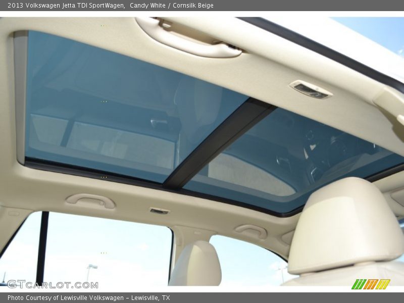 Candy White / Cornsilk Beige 2013 Volkswagen Jetta TDI SportWagen