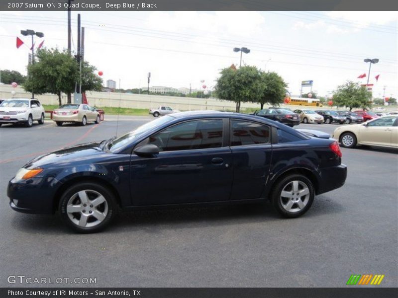 Deep Blue / Black 2007 Saturn ION 3 Quad Coupe
