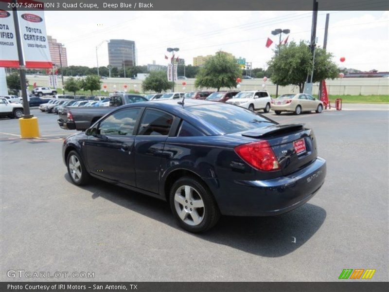 Deep Blue / Black 2007 Saturn ION 3 Quad Coupe