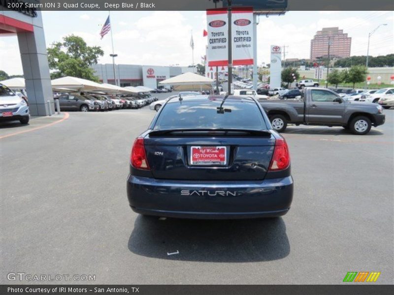Deep Blue / Black 2007 Saturn ION 3 Quad Coupe