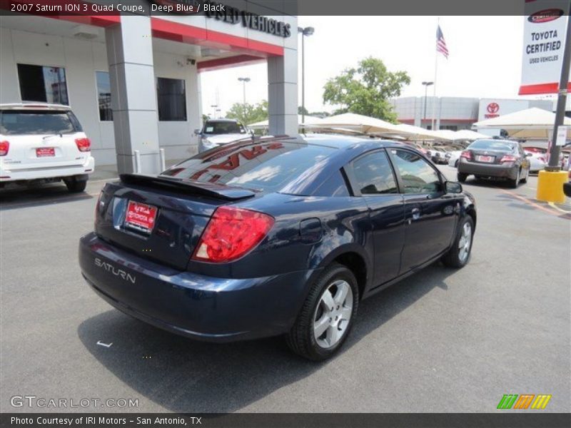 Deep Blue / Black 2007 Saturn ION 3 Quad Coupe