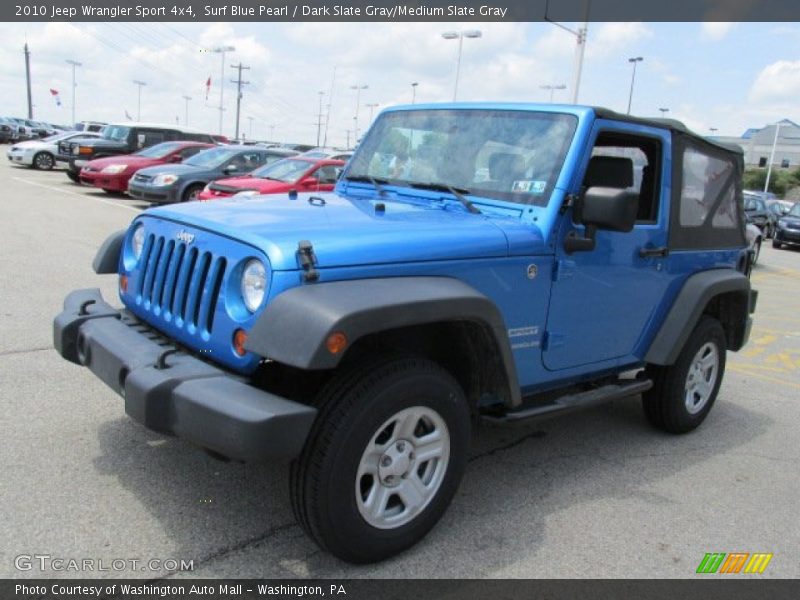 Surf Blue Pearl / Dark Slate Gray/Medium Slate Gray 2010 Jeep Wrangler Sport 4x4