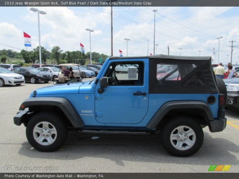 Surf Blue Pearl / Dark Slate Gray/Medium Slate Gray 2010 Jeep Wrangler Sport 4x4