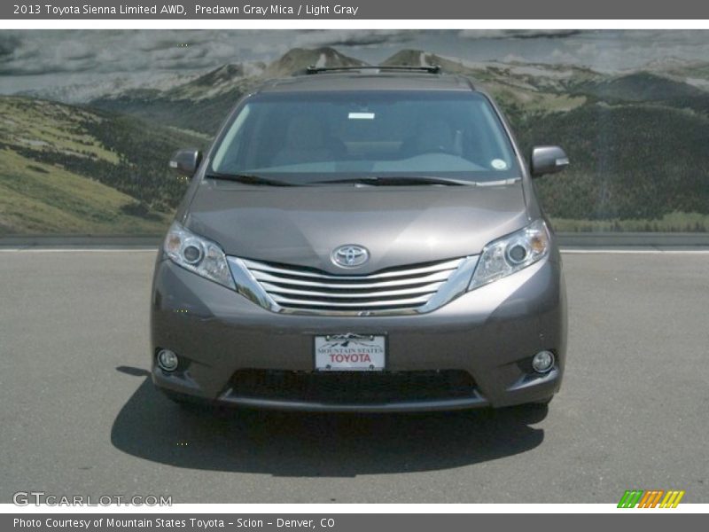 Predawn Gray Mica / Light Gray 2013 Toyota Sienna Limited AWD