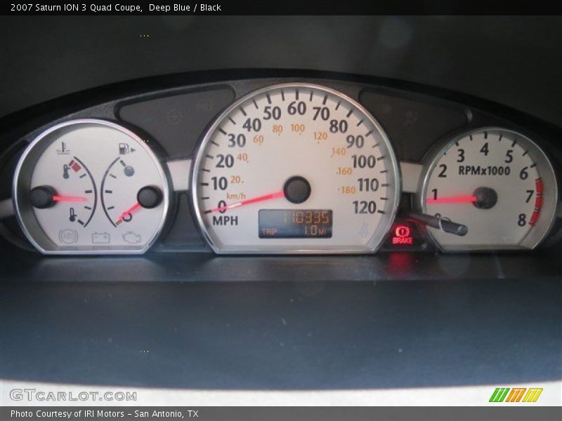 Deep Blue / Black 2007 Saturn ION 3 Quad Coupe