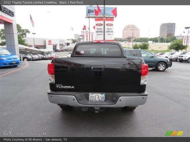 Black / Red Rock 2012 Toyota Tundra Limited CrewMax