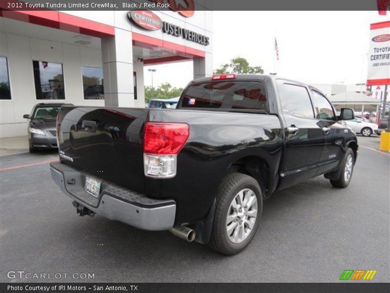 Black / Red Rock 2012 Toyota Tundra Limited CrewMax