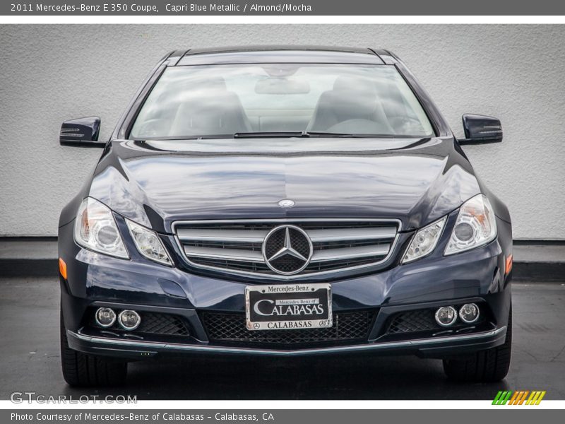 Capri Blue Metallic / Almond/Mocha 2011 Mercedes-Benz E 350 Coupe