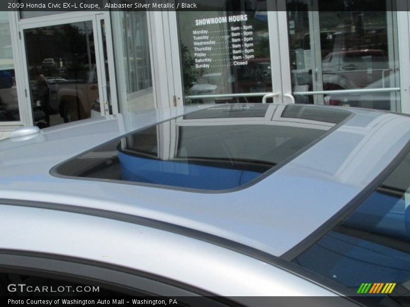 Alabaster Silver Metallic / Black 2009 Honda Civic EX-L Coupe