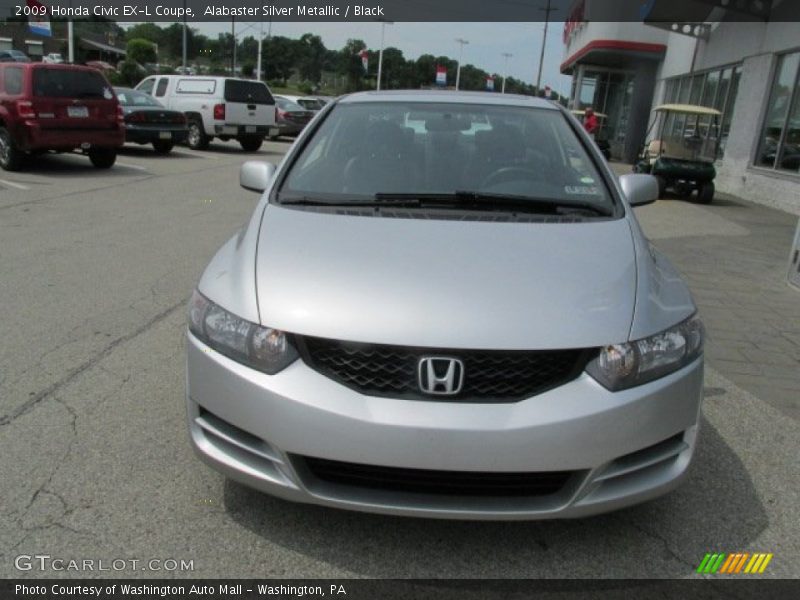 Alabaster Silver Metallic / Black 2009 Honda Civic EX-L Coupe