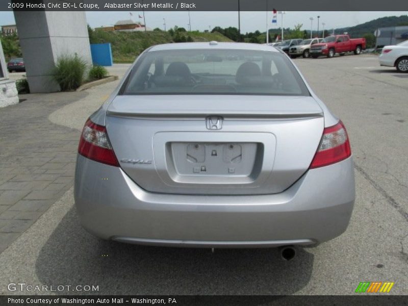 Alabaster Silver Metallic / Black 2009 Honda Civic EX-L Coupe