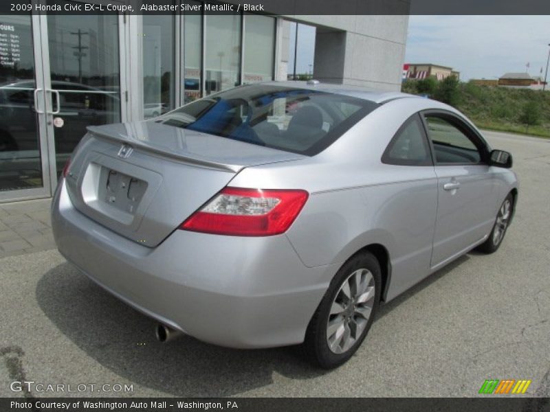 Alabaster Silver Metallic / Black 2009 Honda Civic EX-L Coupe