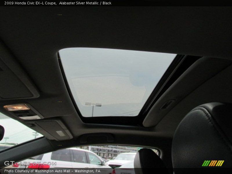 Alabaster Silver Metallic / Black 2009 Honda Civic EX-L Coupe