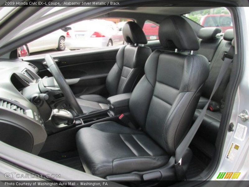 Alabaster Silver Metallic / Black 2009 Honda Civic EX-L Coupe