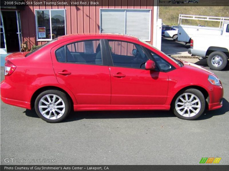Vivid Red / Black 2008 Suzuki SX4 Sport Touring Sedan