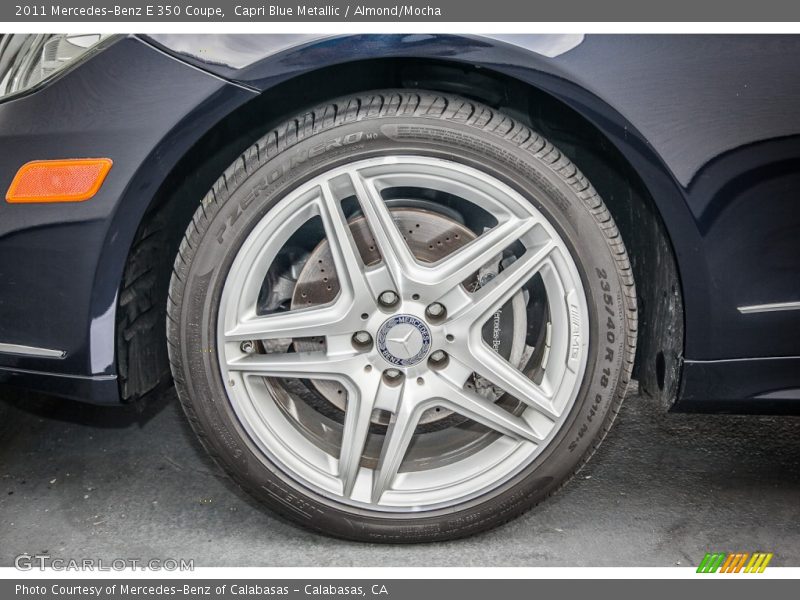 Capri Blue Metallic / Almond/Mocha 2011 Mercedes-Benz E 350 Coupe