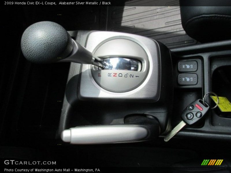 Alabaster Silver Metallic / Black 2009 Honda Civic EX-L Coupe