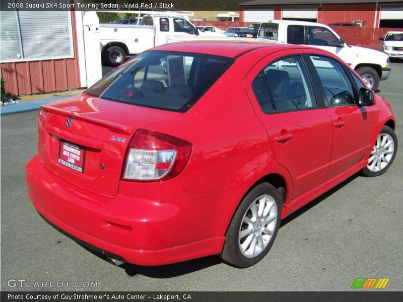 Vivid Red / Black 2008 Suzuki SX4 Sport Touring Sedan