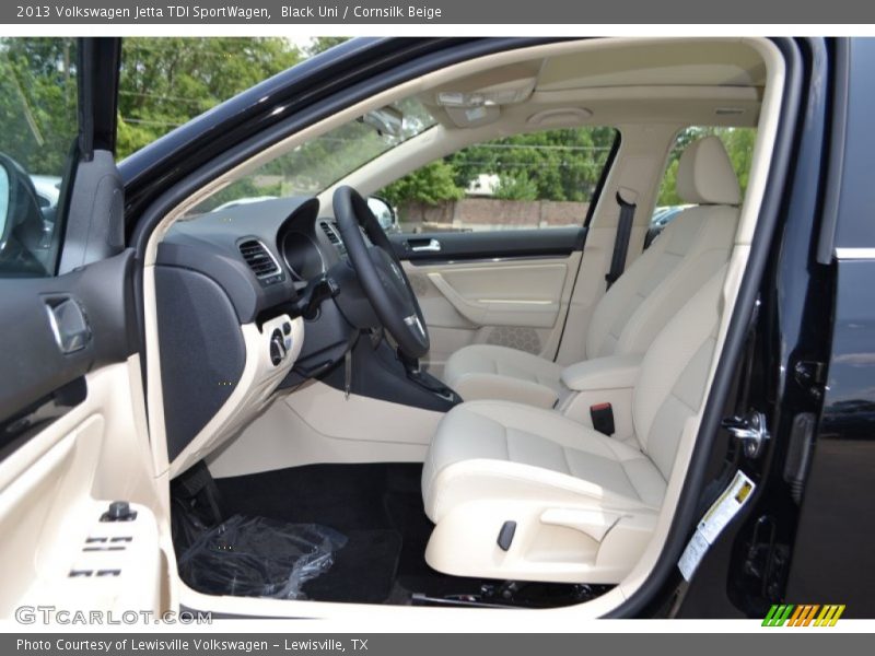 Black Uni / Cornsilk Beige 2013 Volkswagen Jetta TDI SportWagen