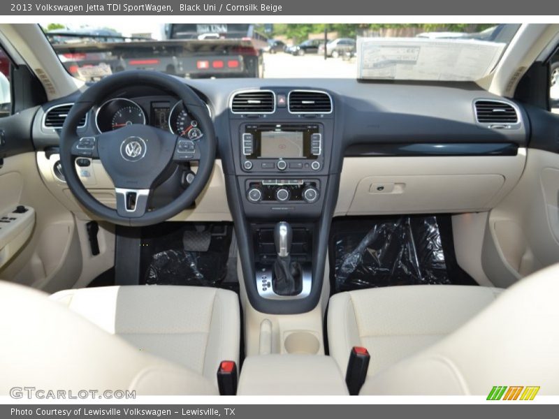 Black Uni / Cornsilk Beige 2013 Volkswagen Jetta TDI SportWagen