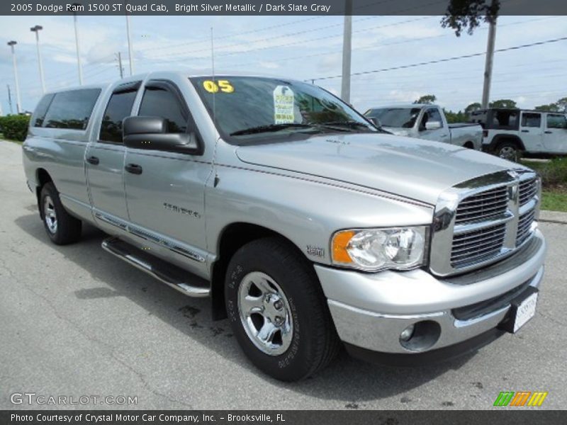 Bright Silver Metallic / Dark Slate Gray 2005 Dodge Ram 1500 ST Quad Cab