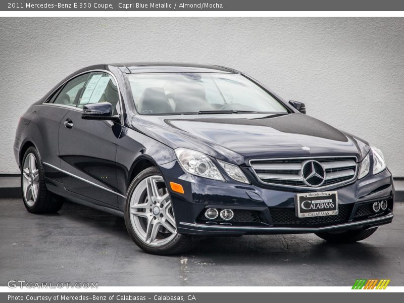 Capri Blue Metallic / Almond/Mocha 2011 Mercedes-Benz E 350 Coupe