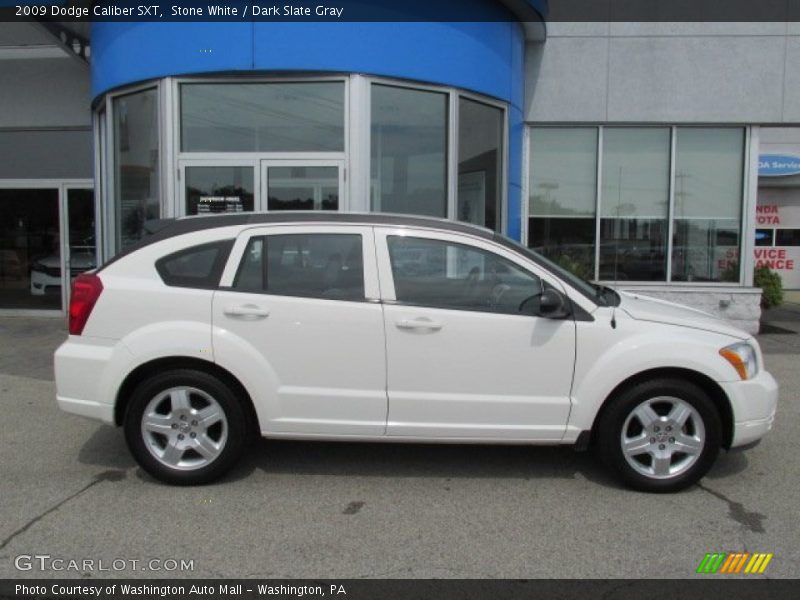 Stone White / Dark Slate Gray 2009 Dodge Caliber SXT