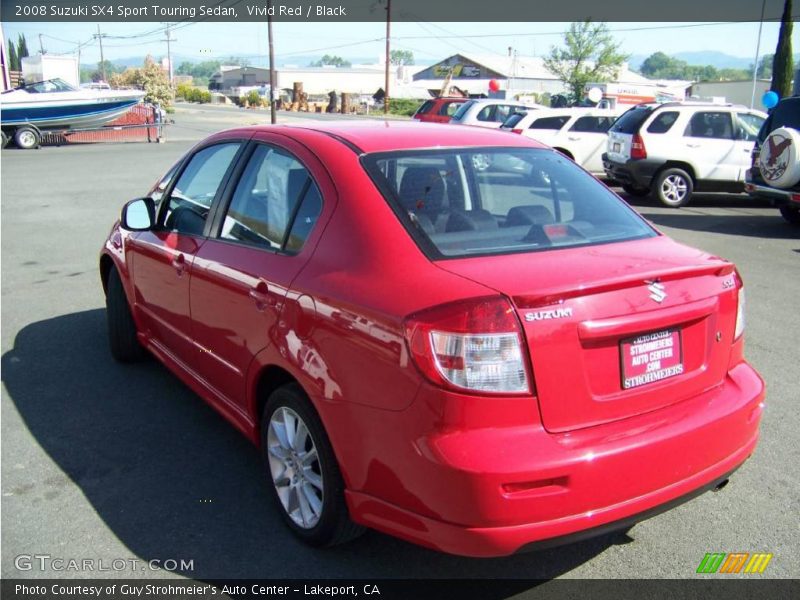 Vivid Red / Black 2008 Suzuki SX4 Sport Touring Sedan