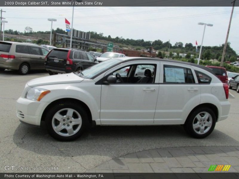 Stone White / Dark Slate Gray 2009 Dodge Caliber SXT