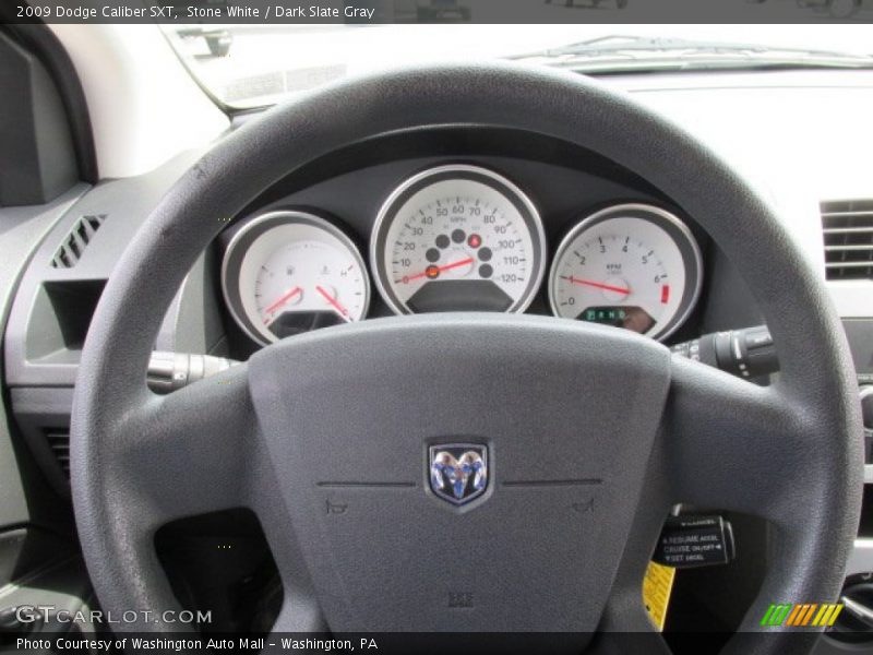 Stone White / Dark Slate Gray 2009 Dodge Caliber SXT