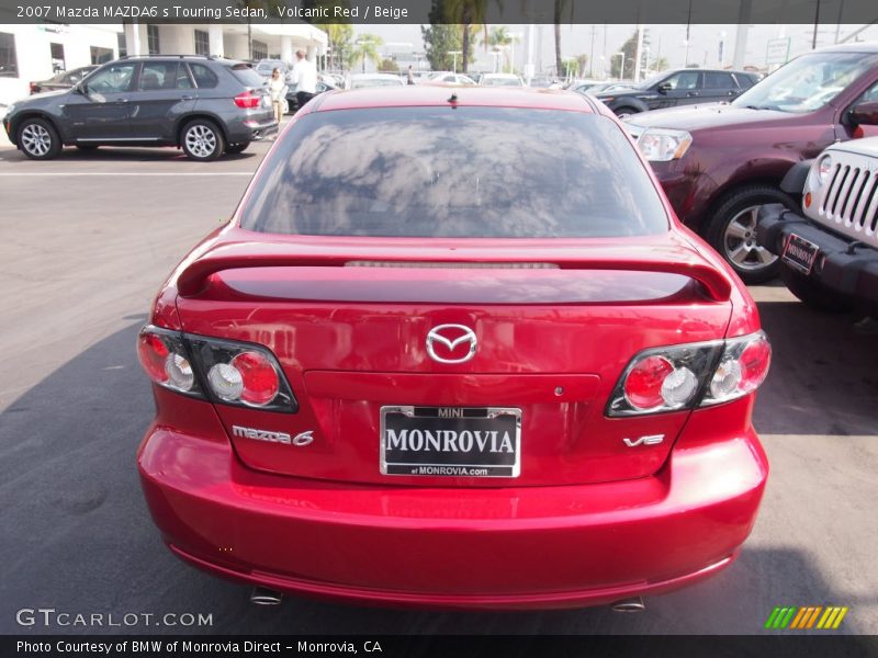 Volcanic Red / Beige 2007 Mazda MAZDA6 s Touring Sedan