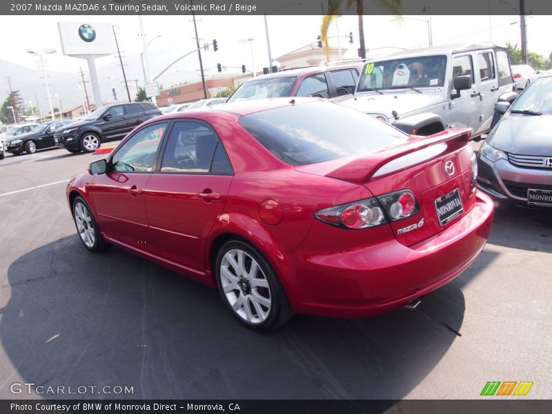 Volcanic Red / Beige 2007 Mazda MAZDA6 s Touring Sedan