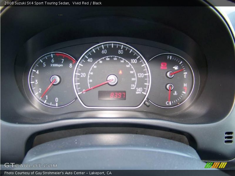 Vivid Red / Black 2008 Suzuki SX4 Sport Touring Sedan