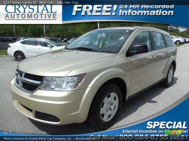 White Gold / Dark Slate Gray 2010 Dodge Journey SE