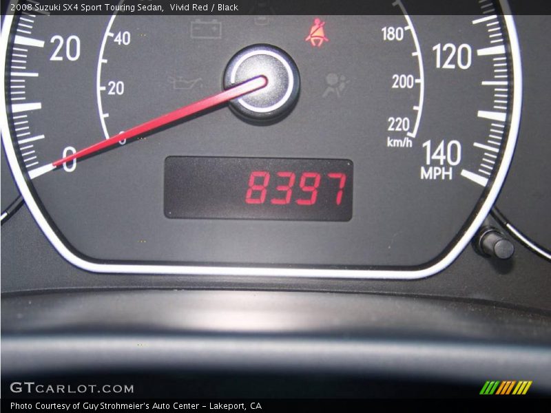 Vivid Red / Black 2008 Suzuki SX4 Sport Touring Sedan
