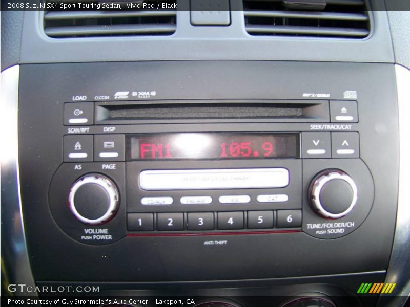 Vivid Red / Black 2008 Suzuki SX4 Sport Touring Sedan