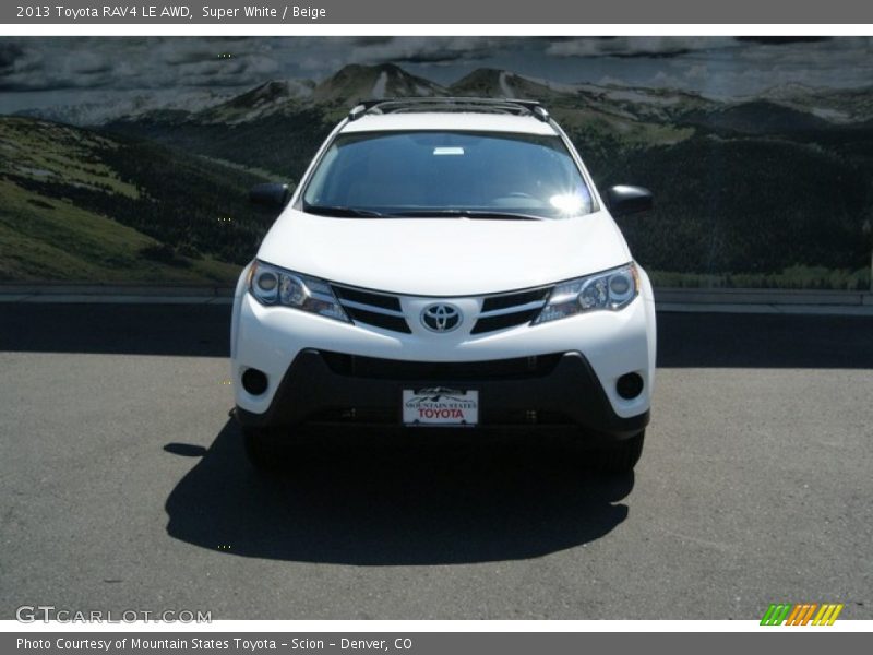 Super White / Beige 2013 Toyota RAV4 LE AWD