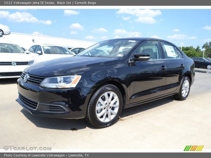 Black Uni / Cornsilk Beige 2013 Volkswagen Jetta SE Sedan