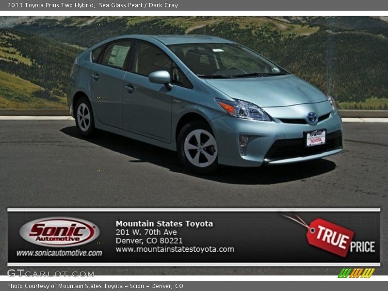 Sea Glass Pearl / Dark Gray 2013 Toyota Prius Two Hybrid