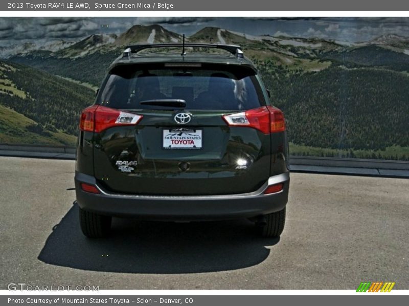 Spruce Green Mica / Beige 2013 Toyota RAV4 LE AWD