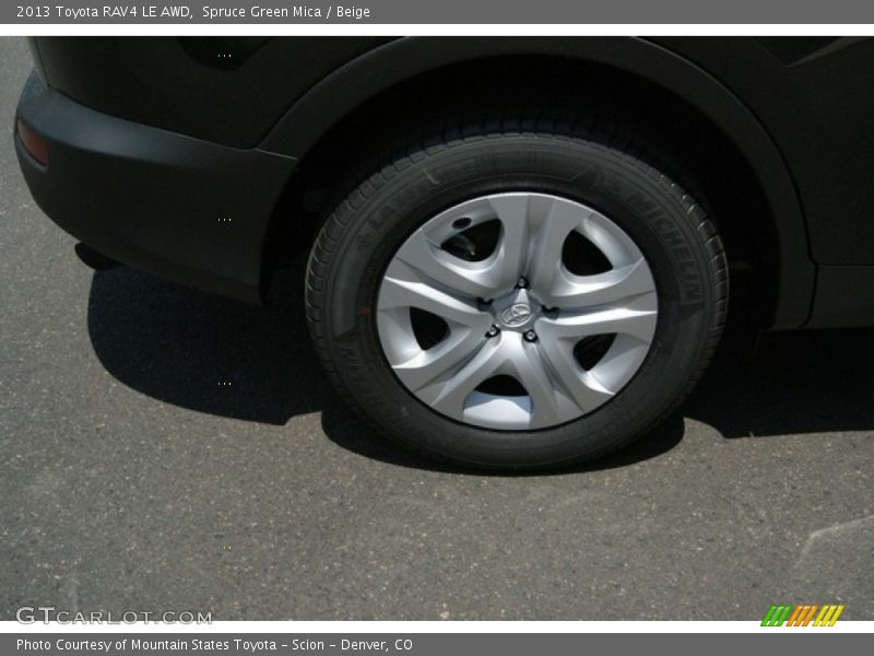 Spruce Green Mica / Beige 2013 Toyota RAV4 LE AWD