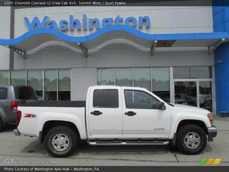 Summit White / Sport Pewter 2005 Chevrolet Colorado LS Crew Cab 4x4