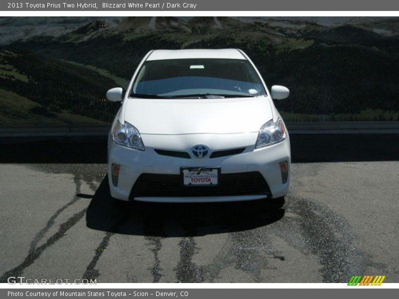 Blizzard White Pearl / Dark Gray 2013 Toyota Prius Two Hybrid