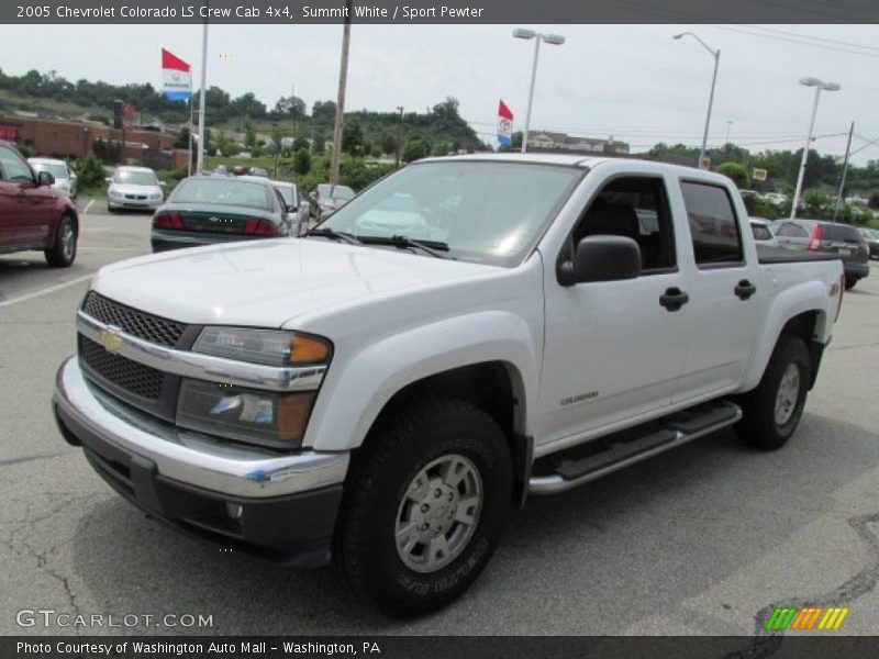 Summit White / Sport Pewter 2005 Chevrolet Colorado LS Crew Cab 4x4