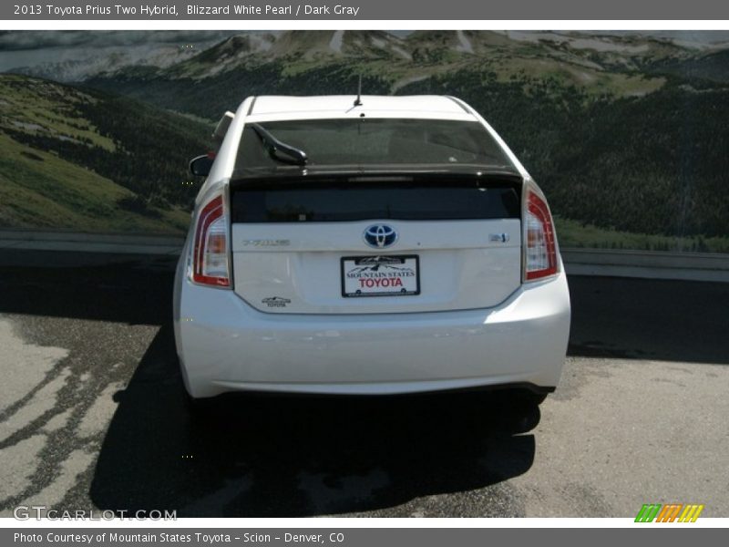Blizzard White Pearl / Dark Gray 2013 Toyota Prius Two Hybrid