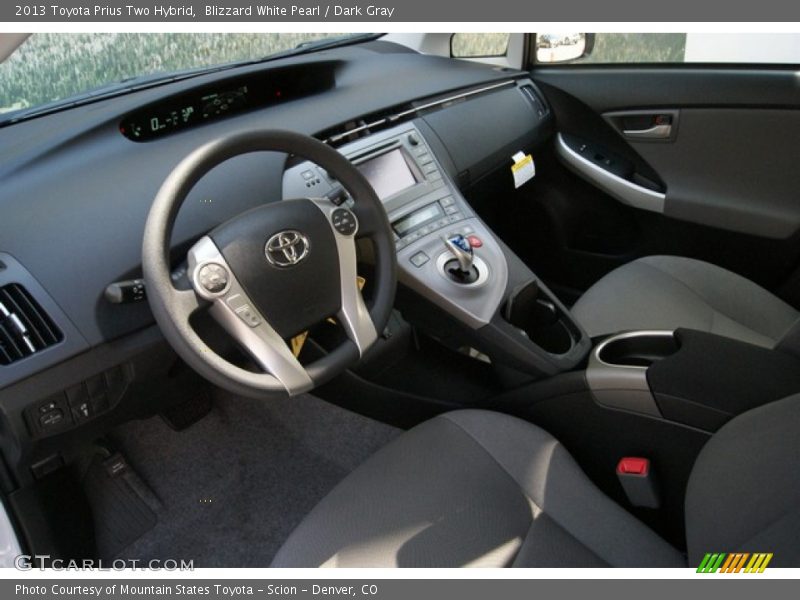 Blizzard White Pearl / Dark Gray 2013 Toyota Prius Two Hybrid
