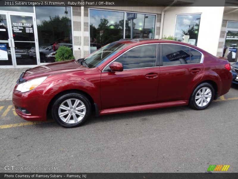 Ruby Red Pearl / Off-Black 2011 Subaru Legacy 2.5i Premium