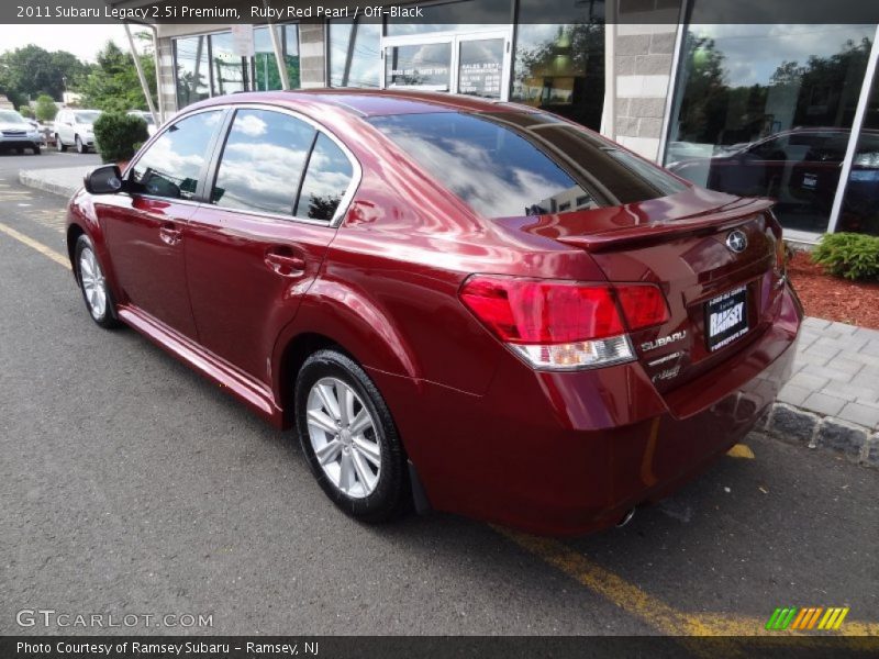 Ruby Red Pearl / Off-Black 2011 Subaru Legacy 2.5i Premium