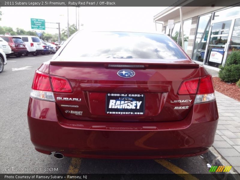 Ruby Red Pearl / Off-Black 2011 Subaru Legacy 2.5i Premium