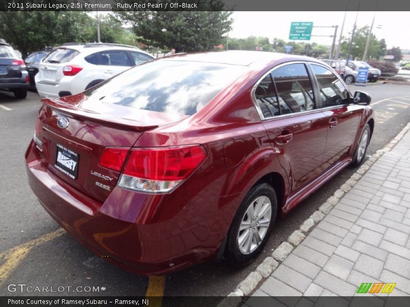 Ruby Red Pearl / Off-Black 2011 Subaru Legacy 2.5i Premium